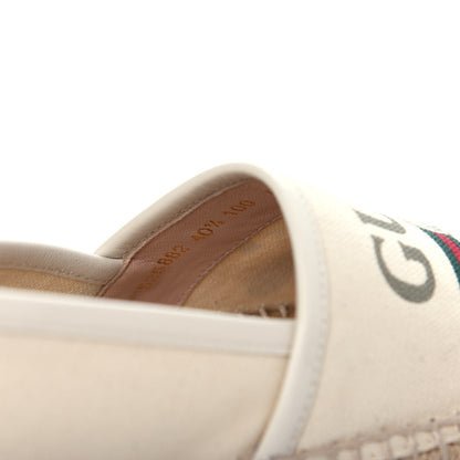 Gucci Canvas Logo Espadrilles 40.5 Greggio White 10 of 11