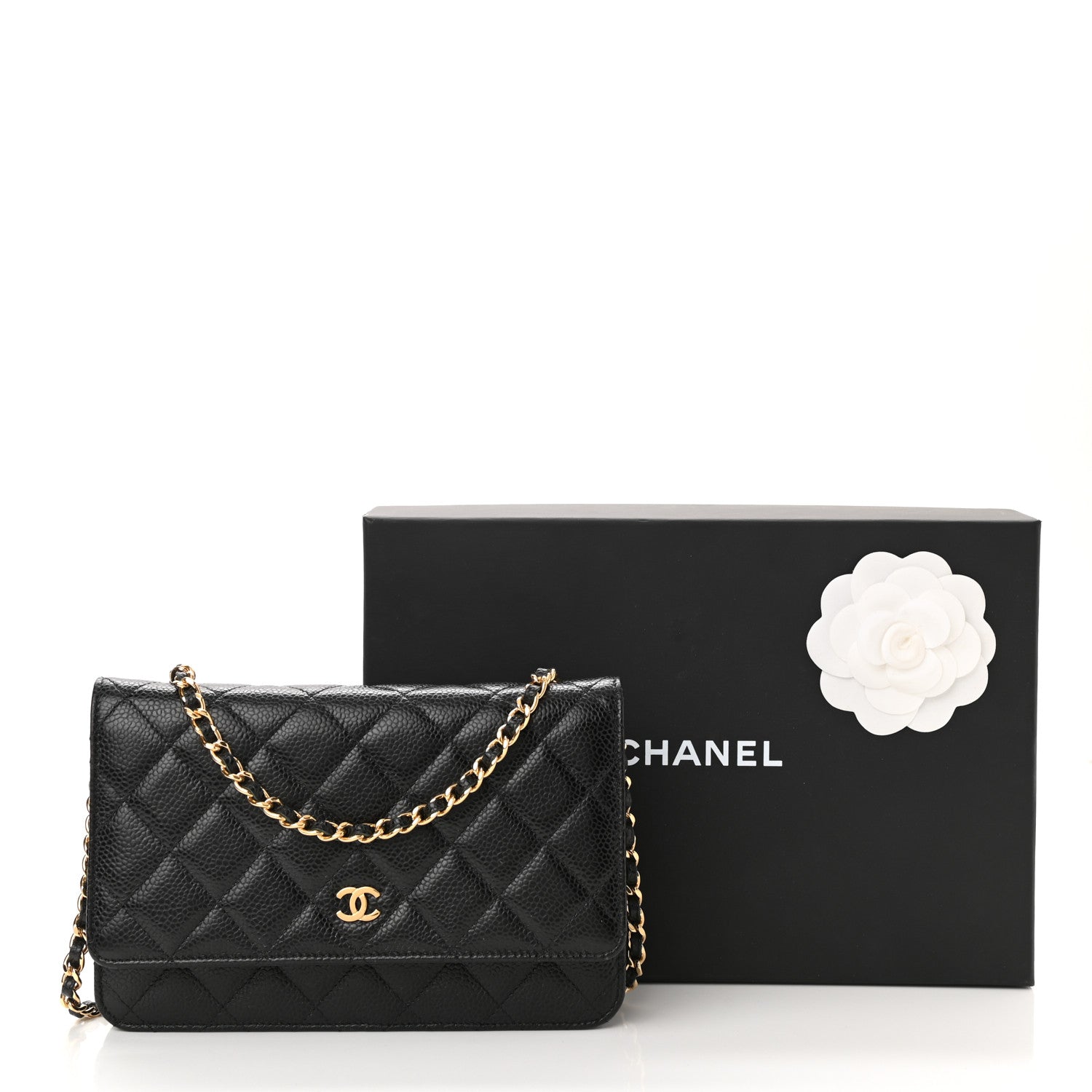 Chanel Caviar Quilted Wallet On Chain WOC Black 12 of 12