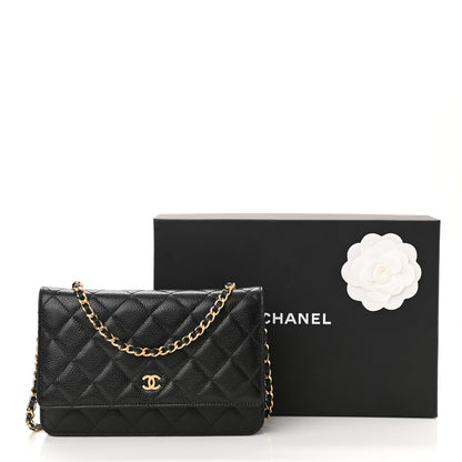Chanel Caviar Quilted Wallet On Chain WOC Black 12 of 12