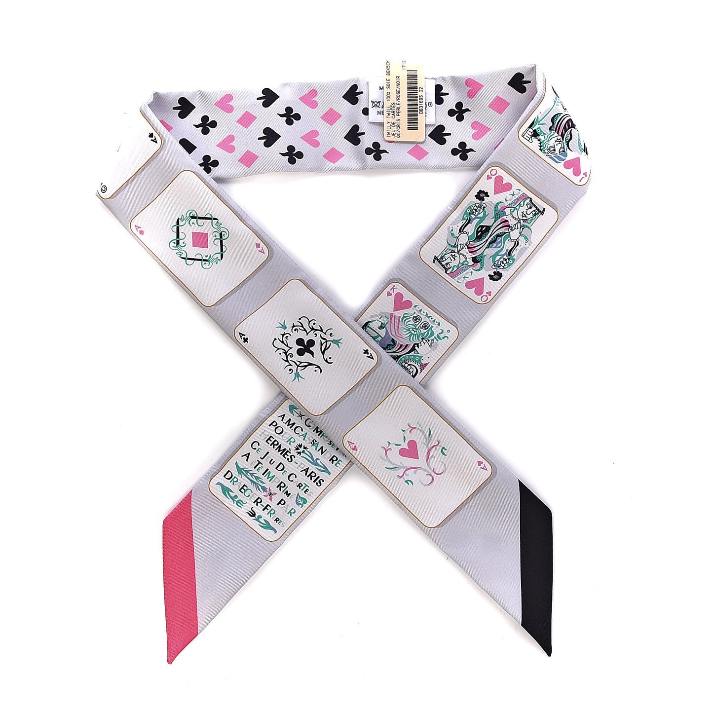 Silk Jeu de Cartes Twilly Gris Perle Rose Noir
