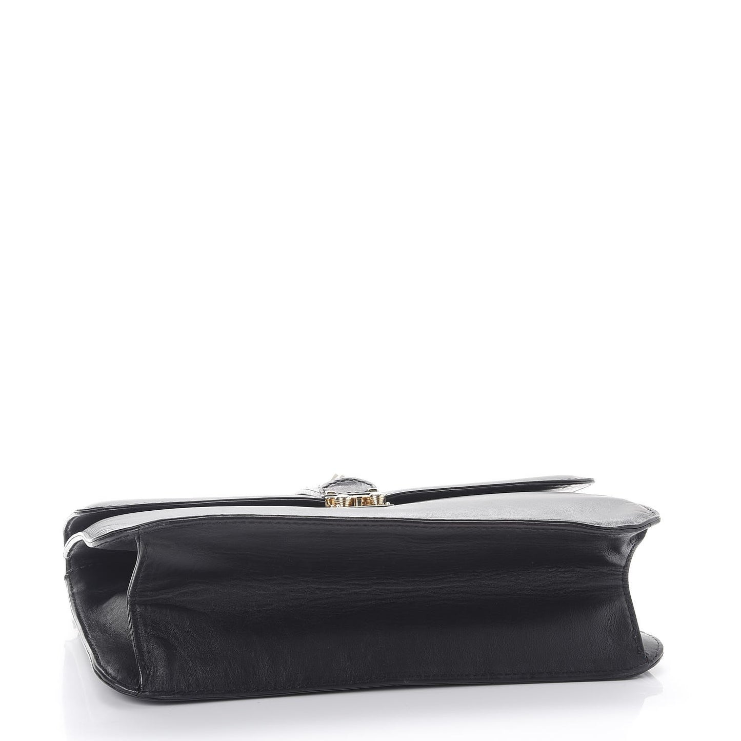 Vitello Extra Large Glam Lock Rockstud Flap Black
