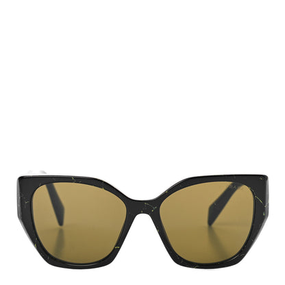 Prada Acetate Symbole Sunglasses SPR 19Z Black Green 4 of 7