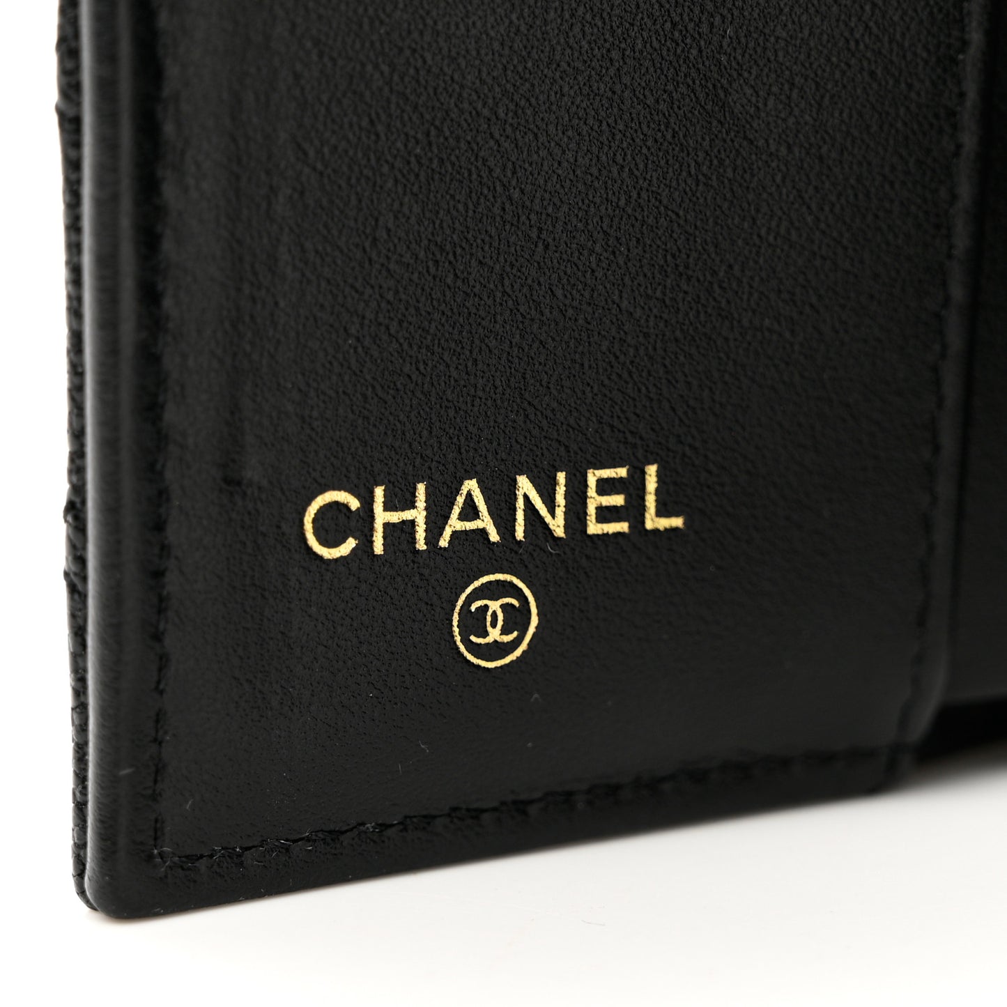 Caviar Quilted Small Boy Flap Wallet Black