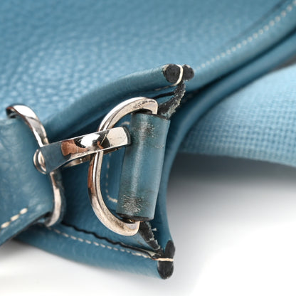 Hermes Taurillon Clemence Evelyne PM Blue Jean 11 of 11