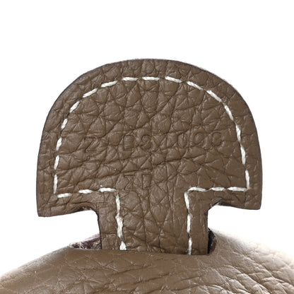 Hermes Taurillon Clemence Evelyne III PM Etoupe 6 of 9