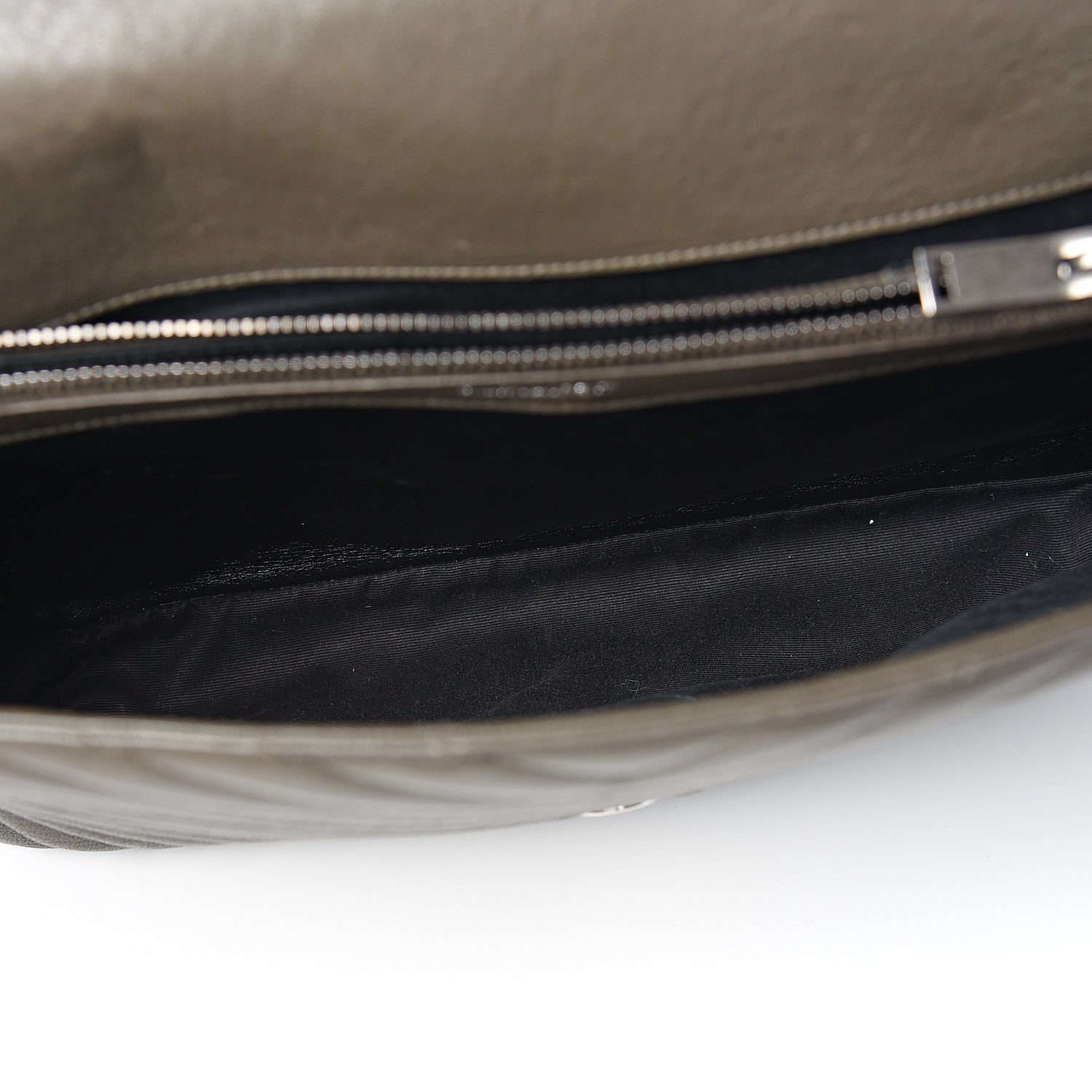 Saint Laurent Sheepskin Matelasse Chevron Monogram Large College Satchel Dark Anthracite 5 of 12