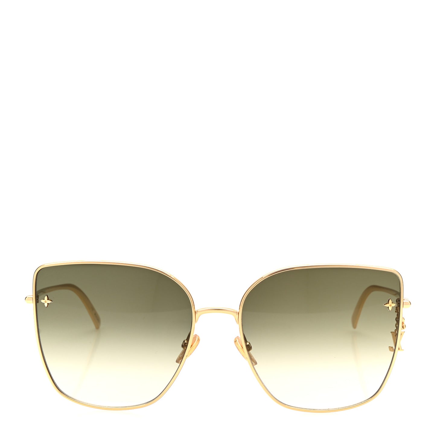 Metal LV Charm Cat Eye Sunglasses Z1720U Gold