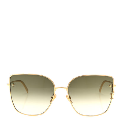 Louis Vuitton Metal LV Charm Cat Eye Sunglasses Z1720U Gold 2 of 8