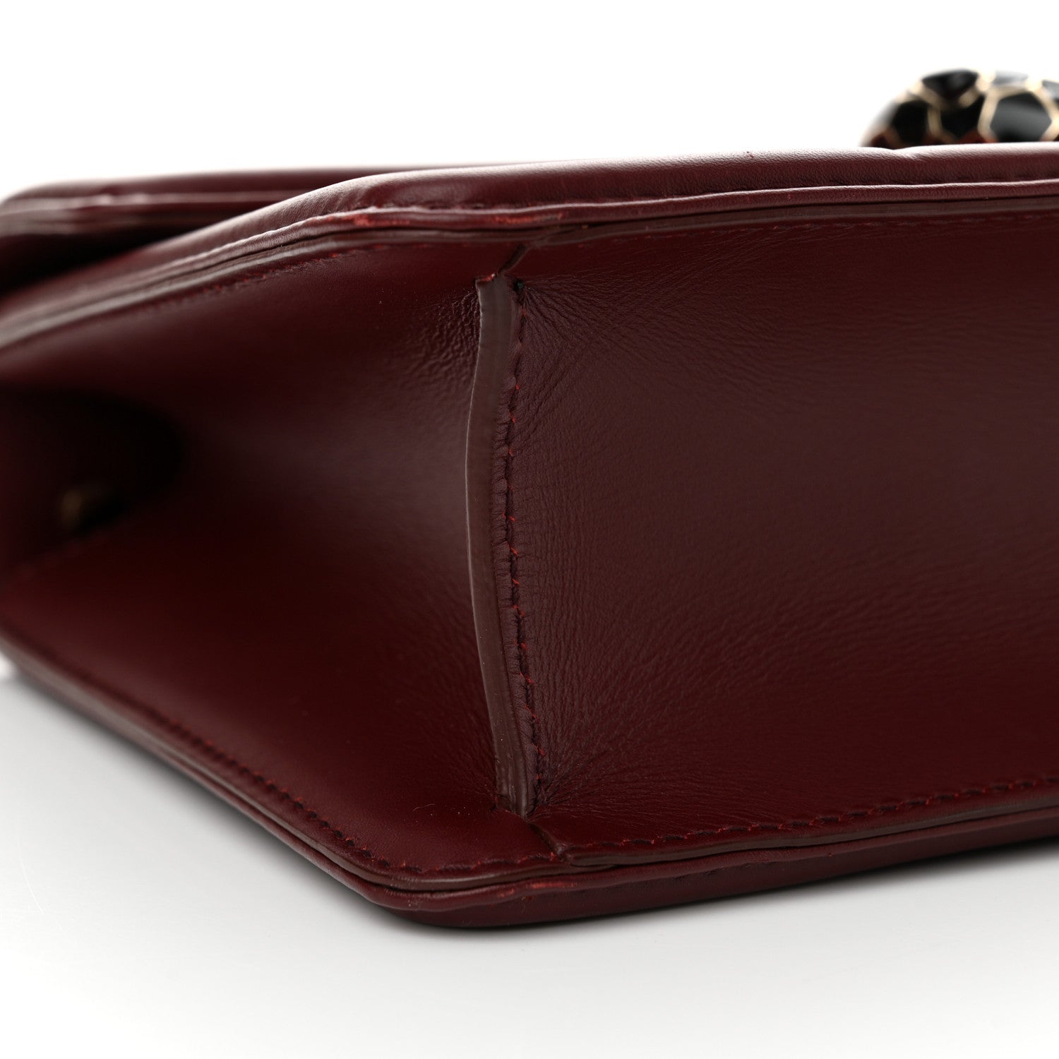 Bulgari Quilted Nappa Smooth Calfskin Serpenti Forever Diamond Blast Shoulder Bag Red Burgundy Pink 9 of 14