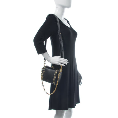 Alexander McQueen Grained Calfskin Studded Box Shoulder Bag 16 Black 4 of 16