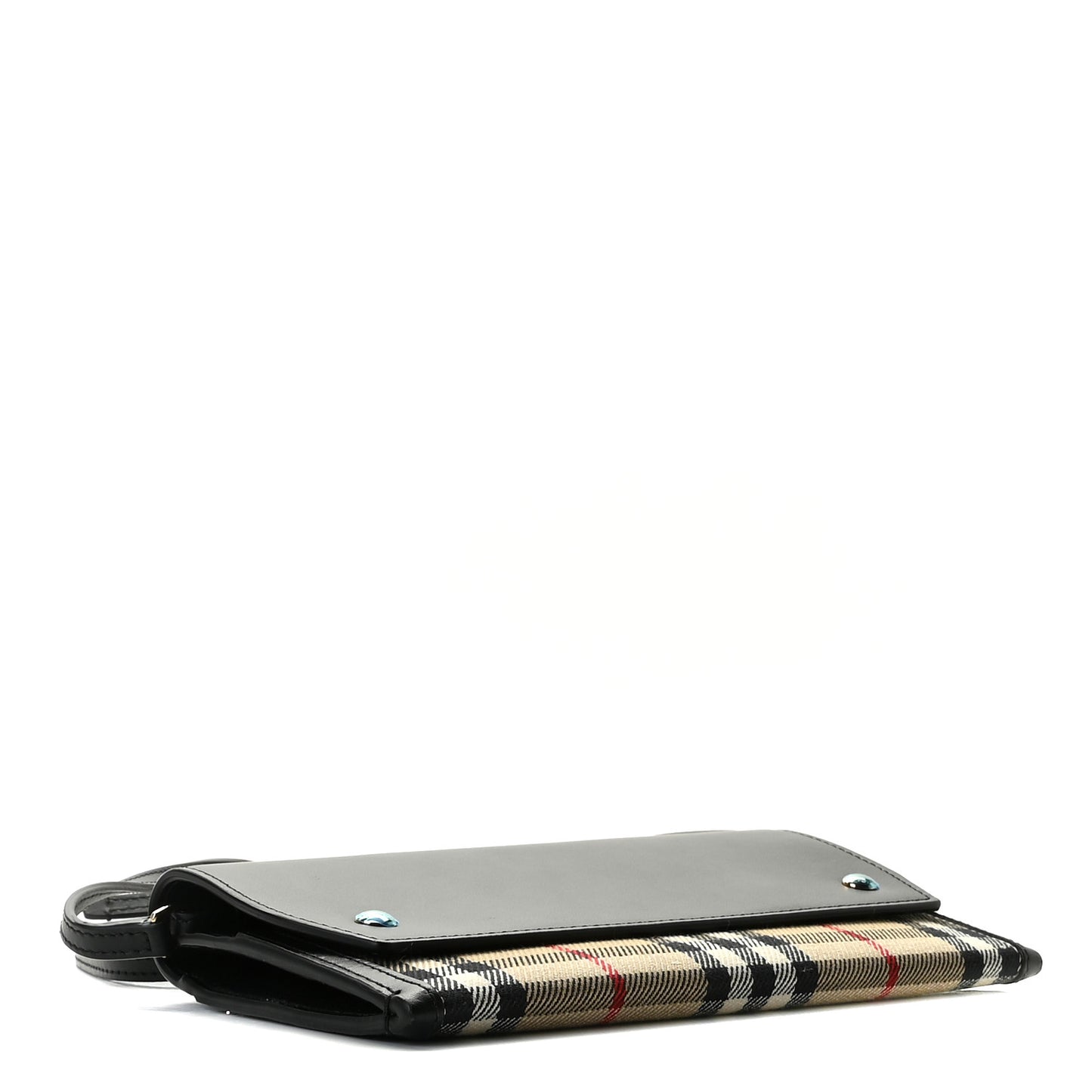 Calfskin Vintage Check Phone Pocket Crossbody Archive Beige Black
