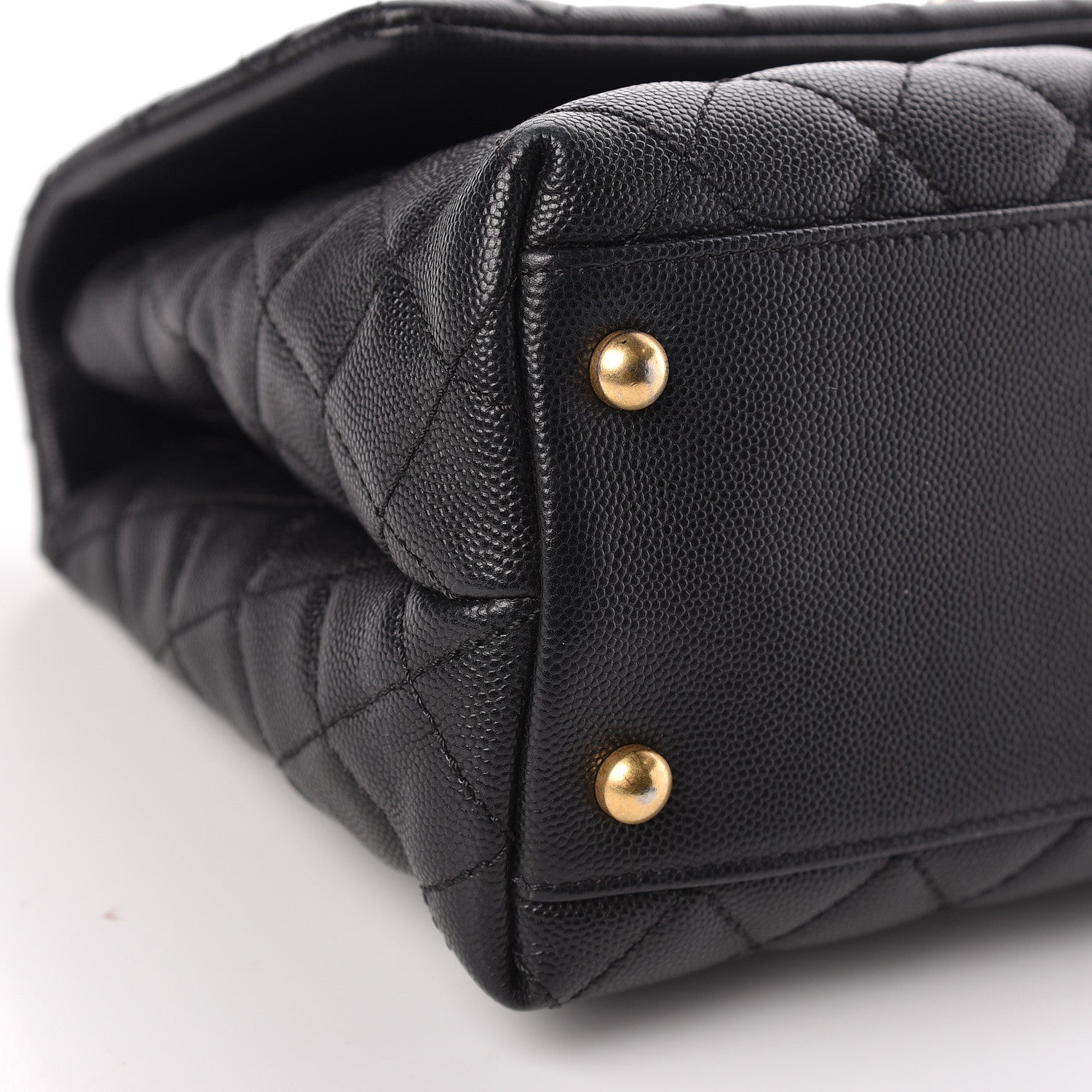 Chanel Caviar Lizard Quilted Small Coco Handle Flap Black 5 of 12