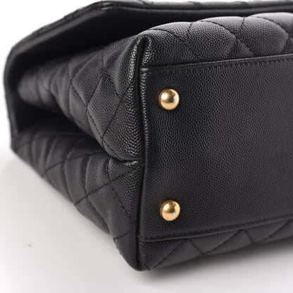 Chanel Caviar Lizard Quilted Small Coco Handle Flap Black 5 of 12
