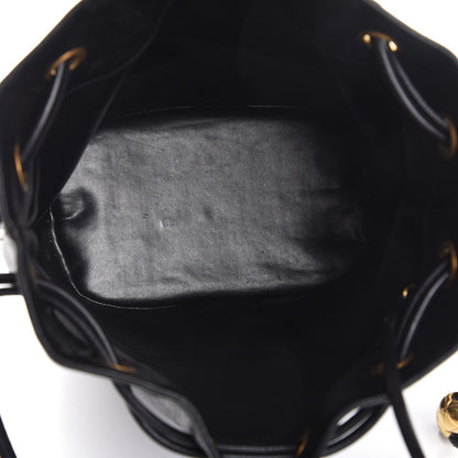 Chanel Caviar CC Drawstring Shoulder Bag Black 4 of 6