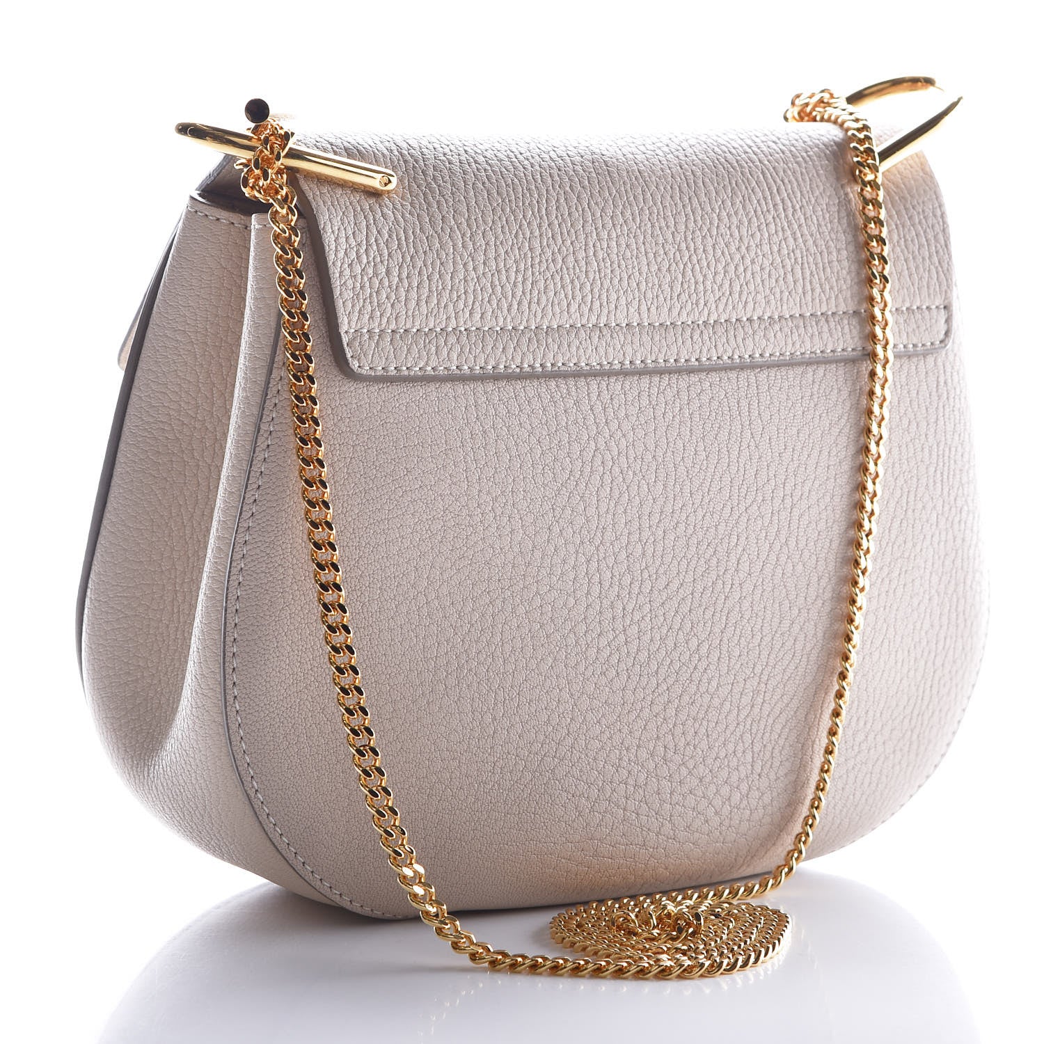 Chloe Grained Lambskin Drew Shoulder Bag Motty Grey 3 of 8