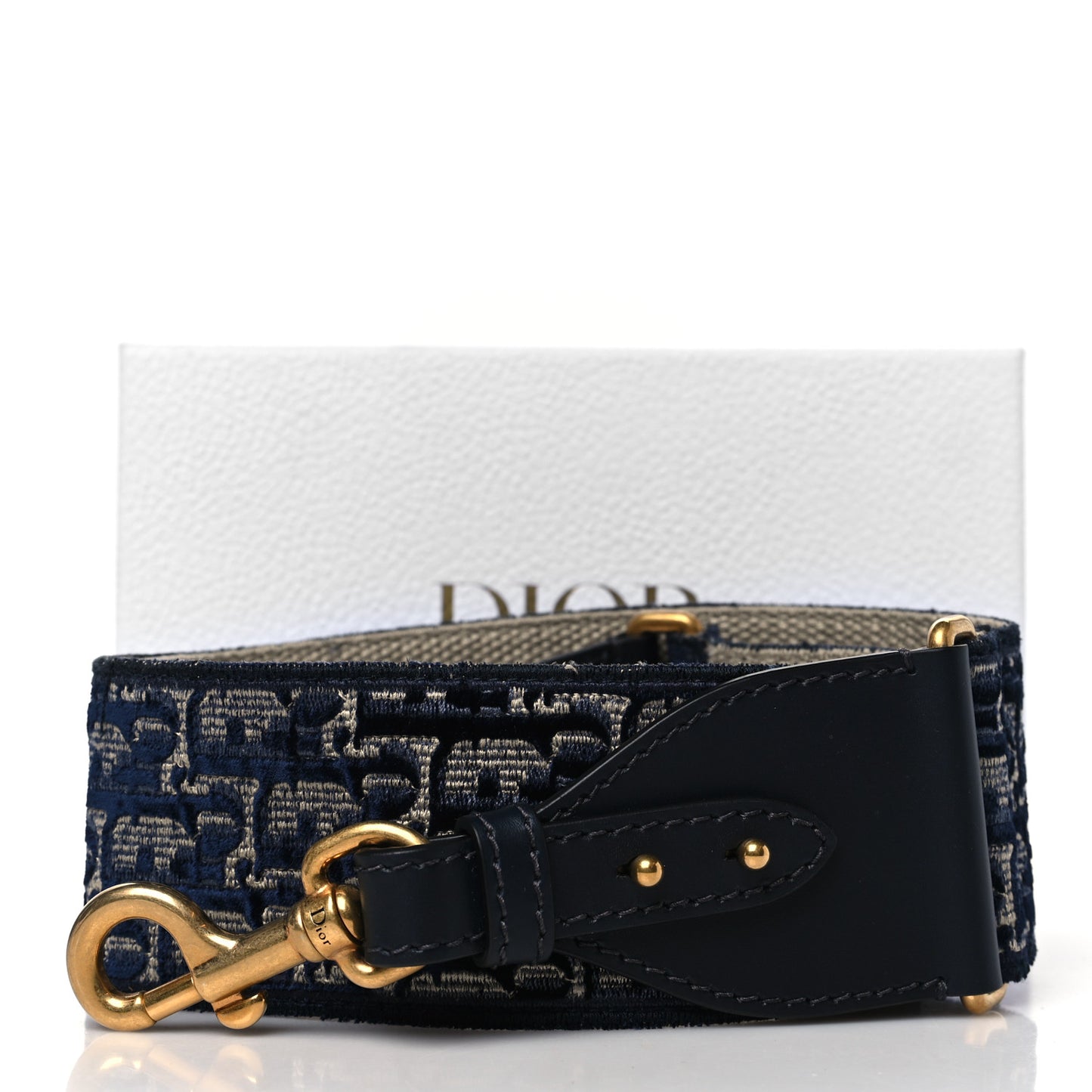 Velvet Oblique Shoulder Strap Blue