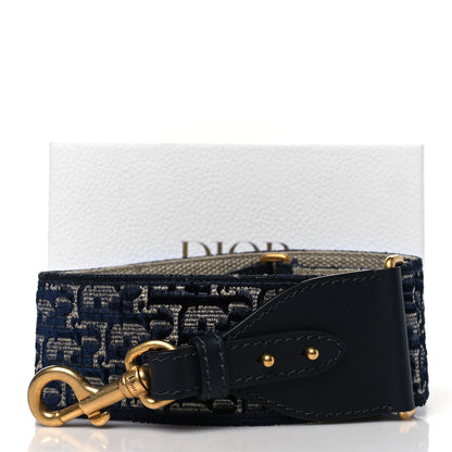 Christian Dior Velvet Oblique Shoulder Strap Blue 7 of 7