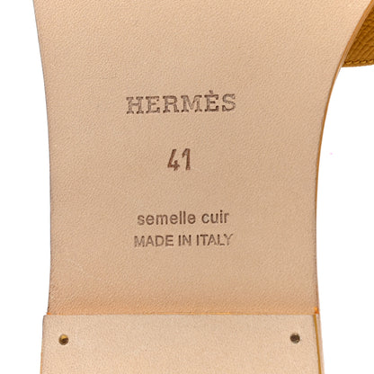 Hermes Epsom Oran Sandals 41 Jaune Sable 9 of 13