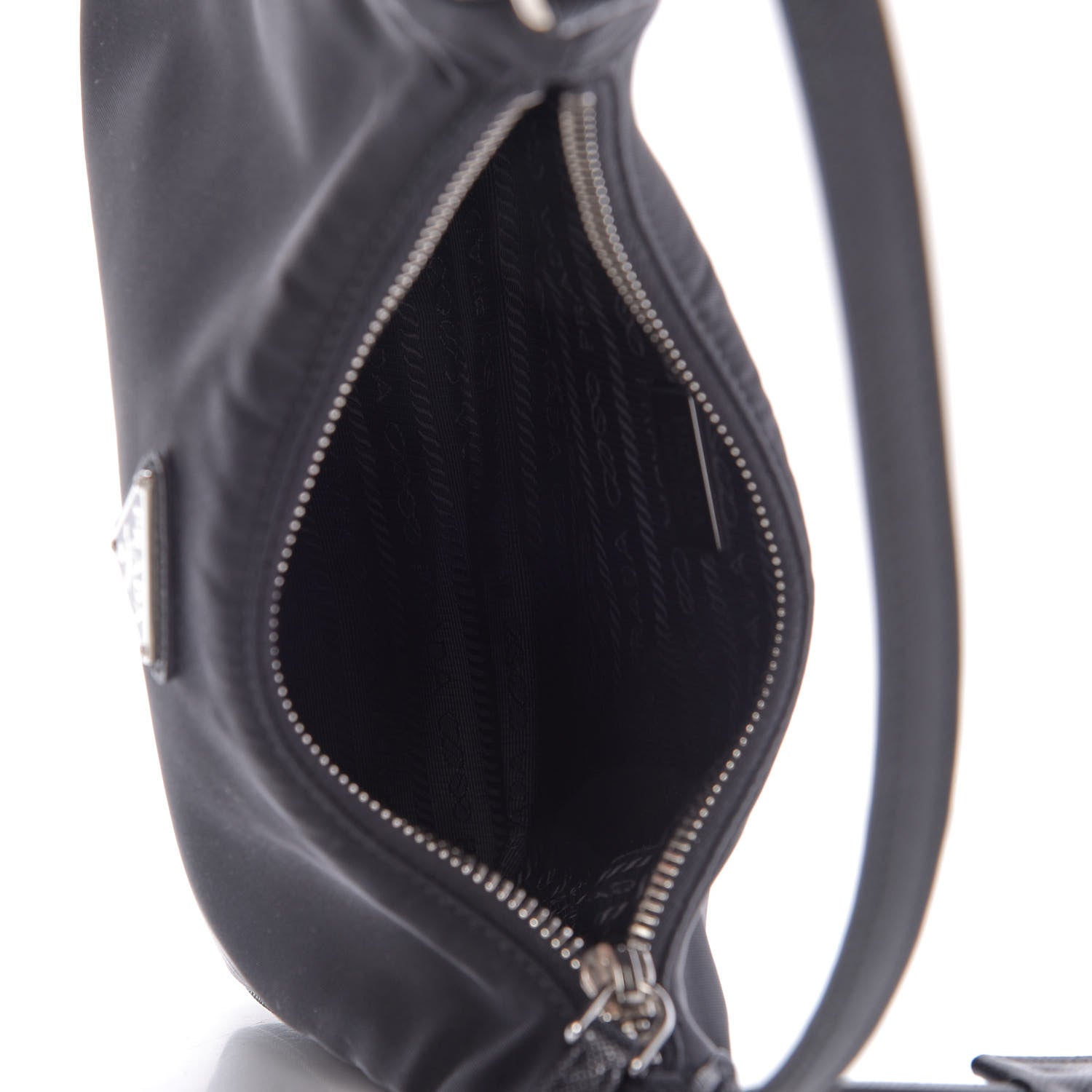 Prada Tessuto Nylon Saffiano Mini Re-Edition 2005 Bag Black 5 of 9