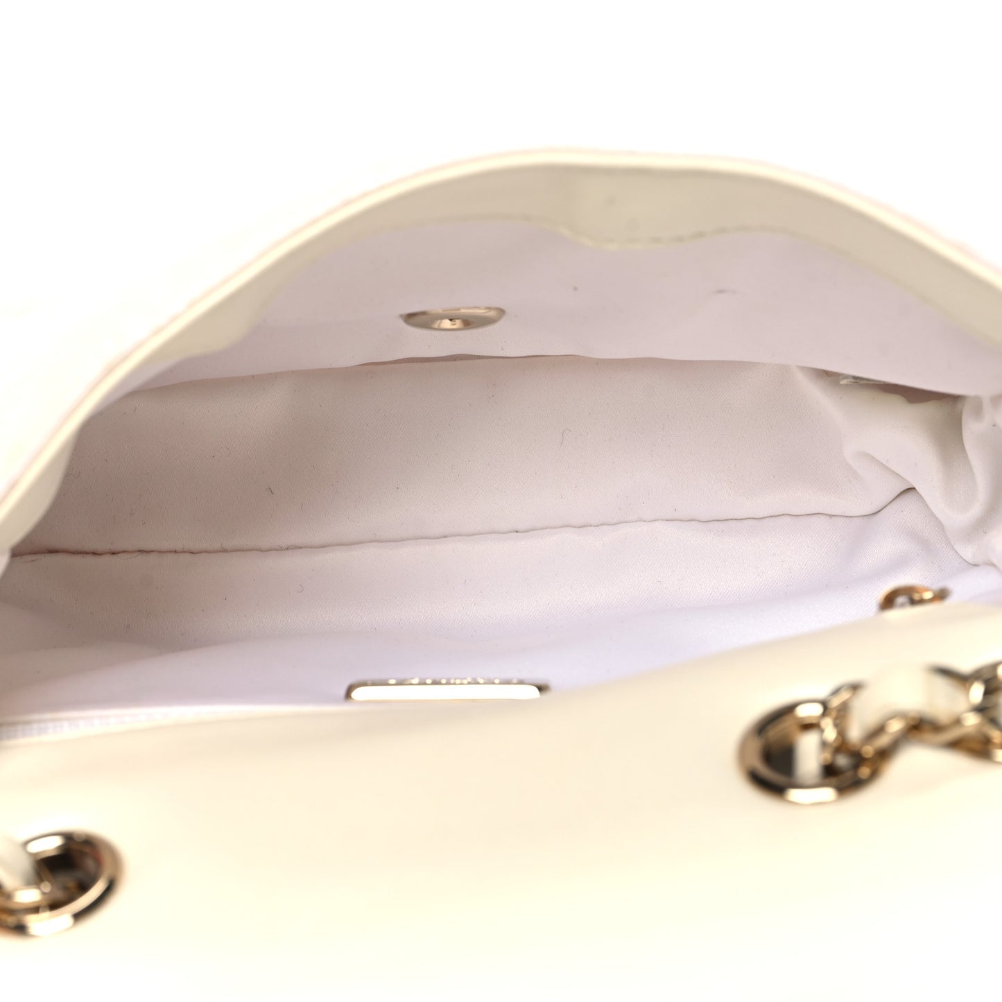 Sequin Mini Rectangular Flap White