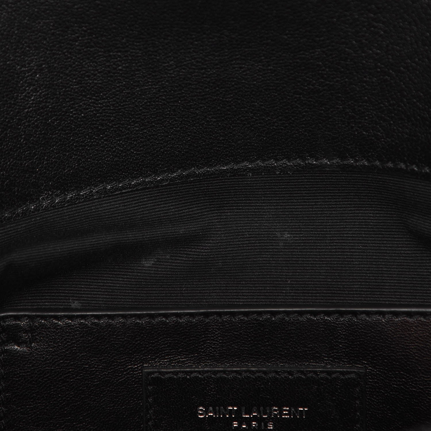 Saint Laurent Calfskin Mixed Matelasse Triquilt Large Monogram Satchel Black 7 of 9
