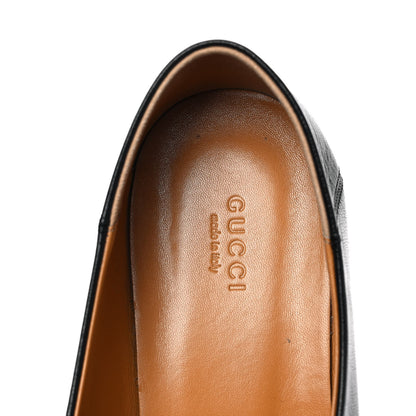 Gucci Goatskin Womens Horsebit Mid-Heel Loafers 41.5 Black 7 of 8