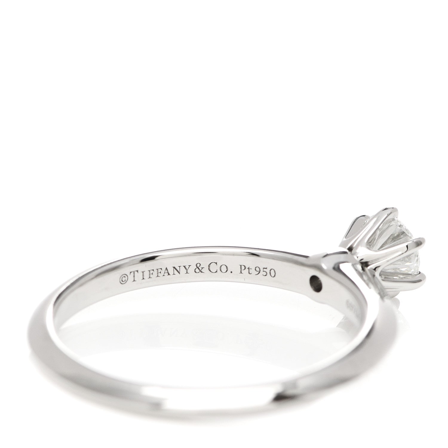 Tiffany Platinum Diamond .31ct Solitaire Engagement Ring 52 6 5 of 6