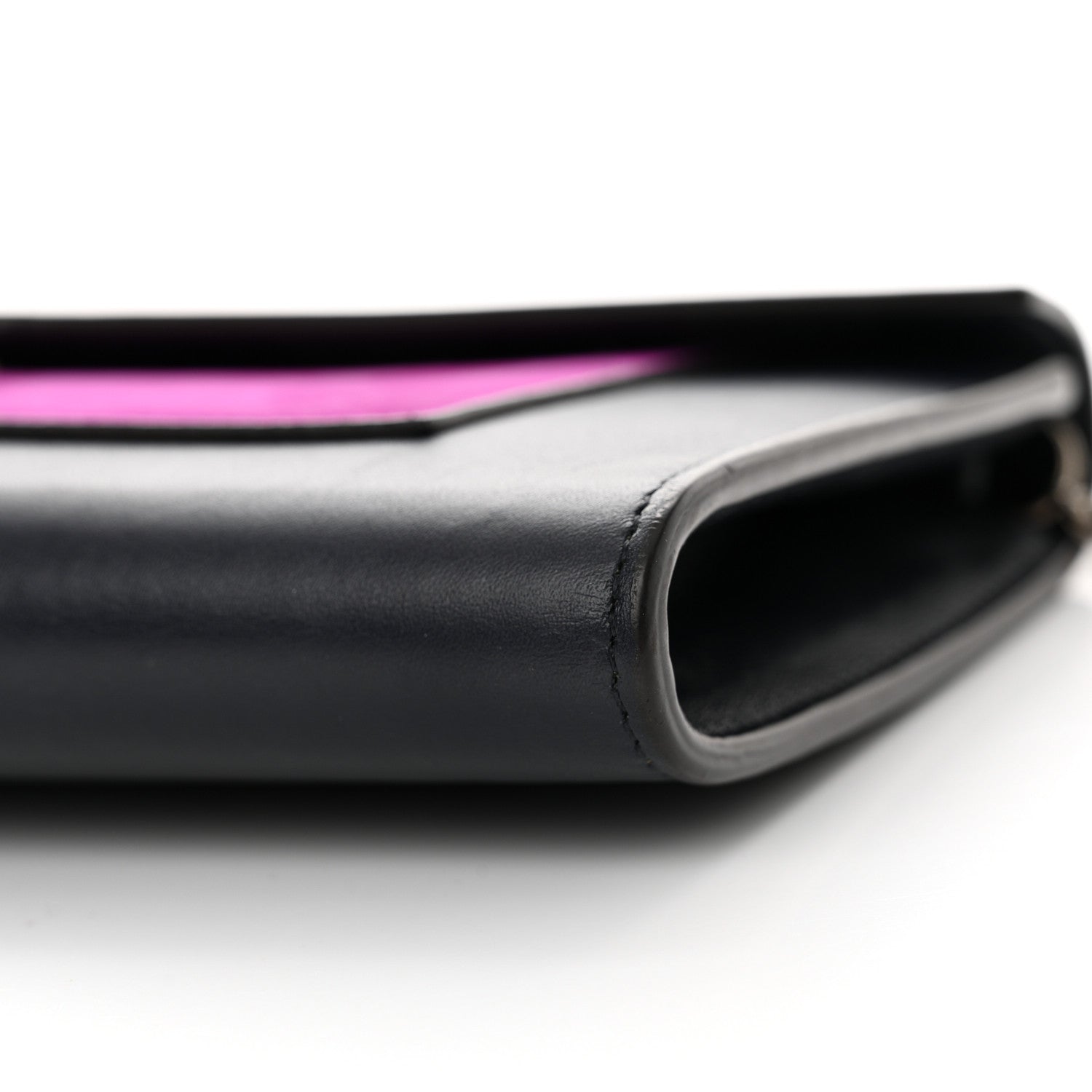 Celine Smooth Calfskin Tri-Color Clutch on a Chain Black 10 of 12