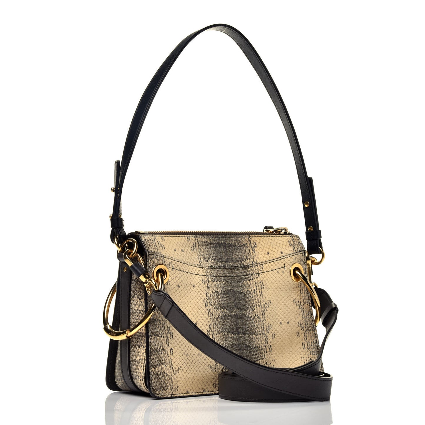Calfskin Watersnake Embossed Small Roy Bag Cloudy Yellow