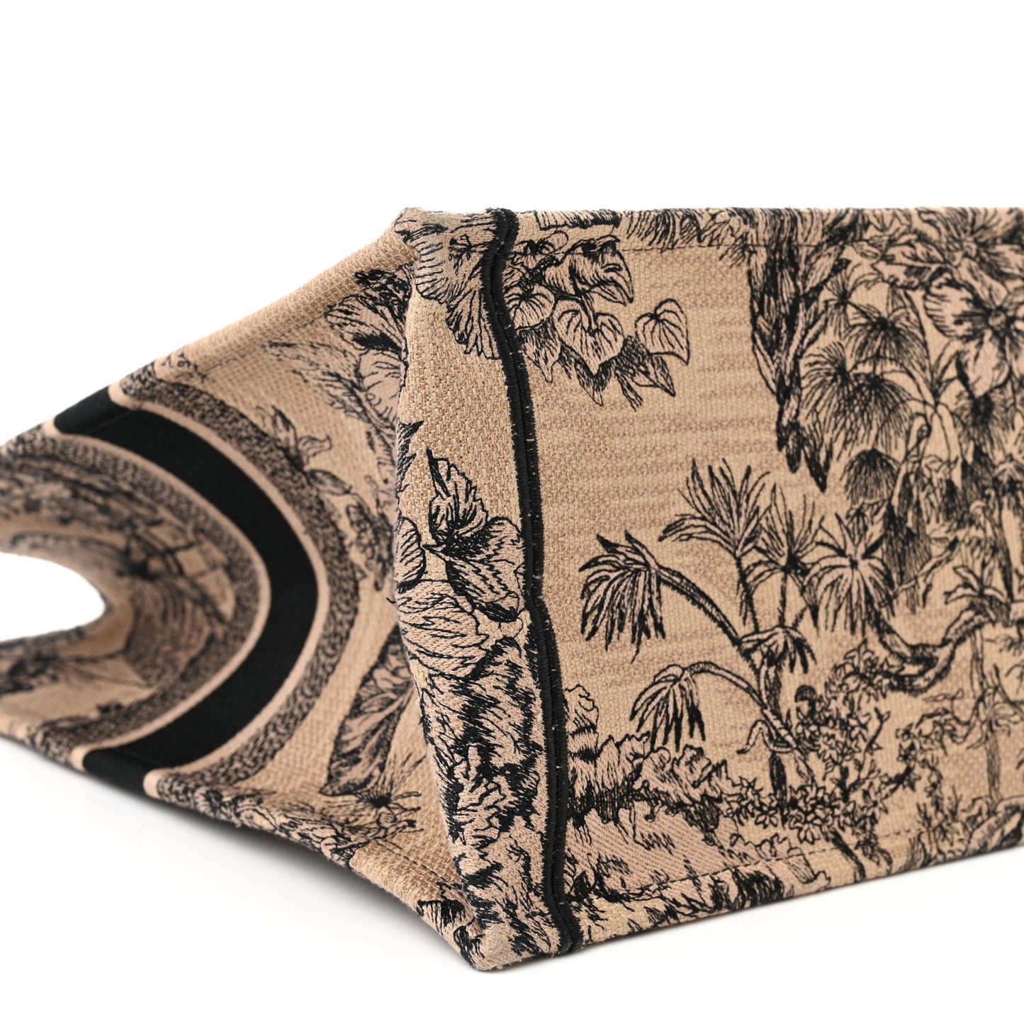 Canvas Embroidered Large Dioriviera Toile De Jouy Book Tote Black