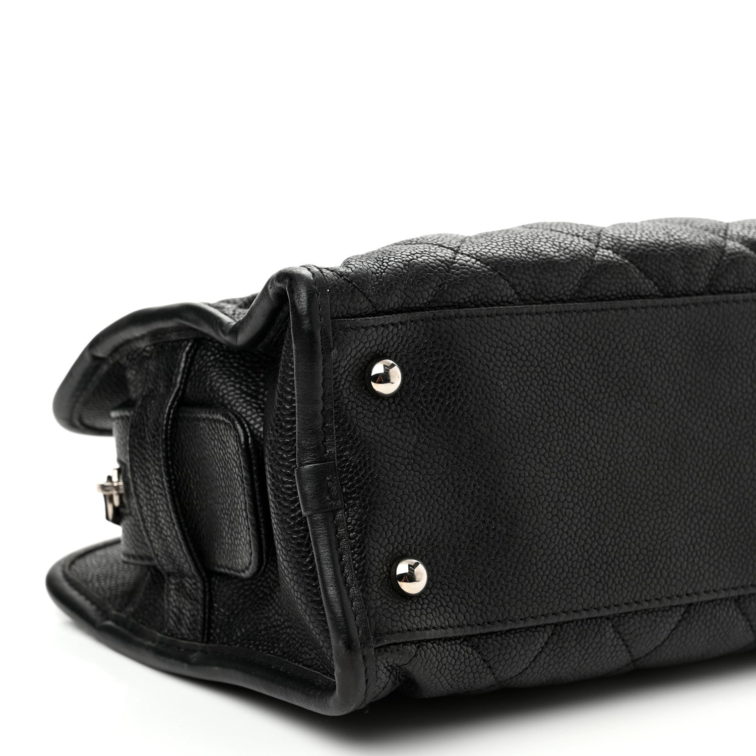 Chanel Caviar Quilted Small French Riviera Tote Black 7 of 13