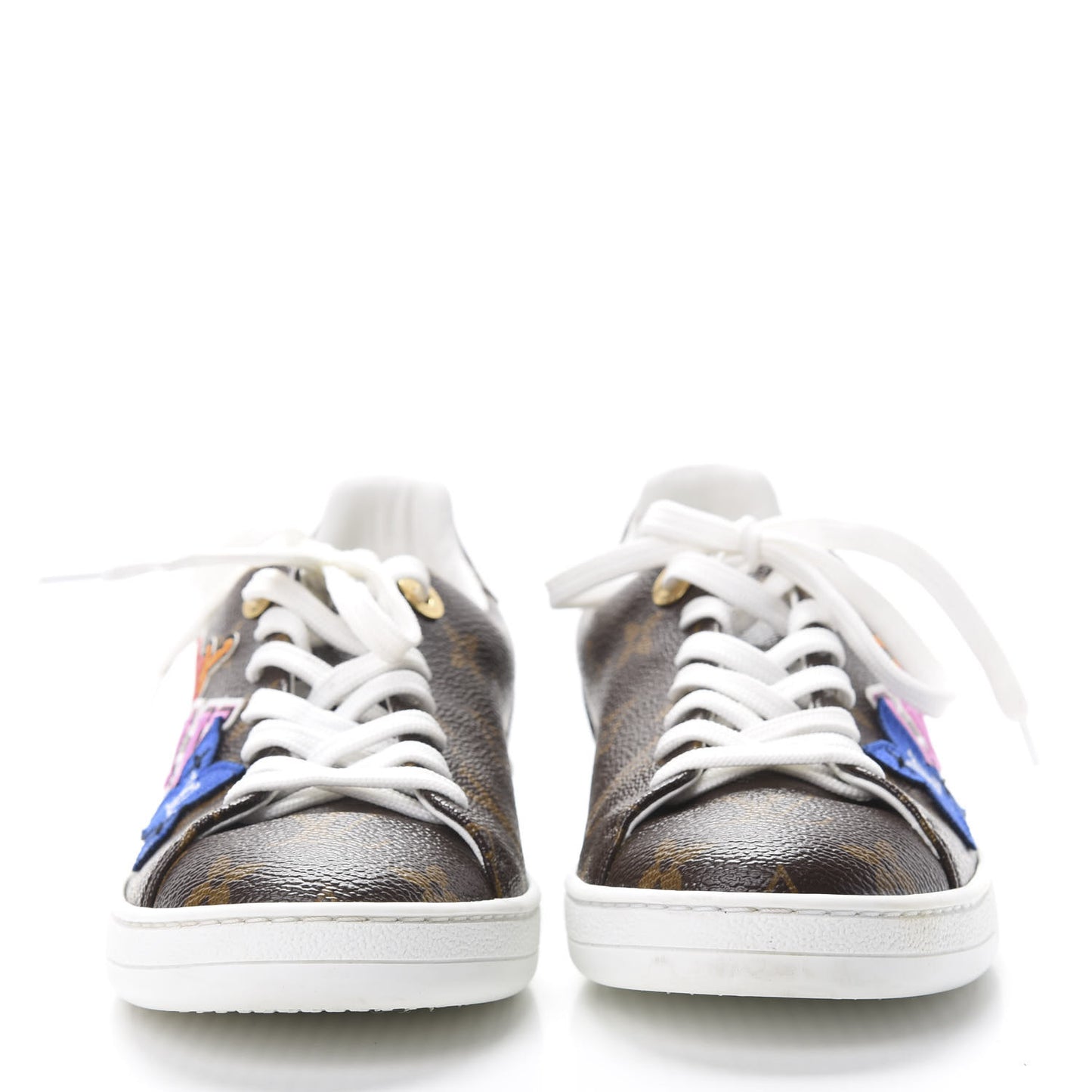 Calfskin Monogram LV Black Heart Sneakers 36 Cacao
