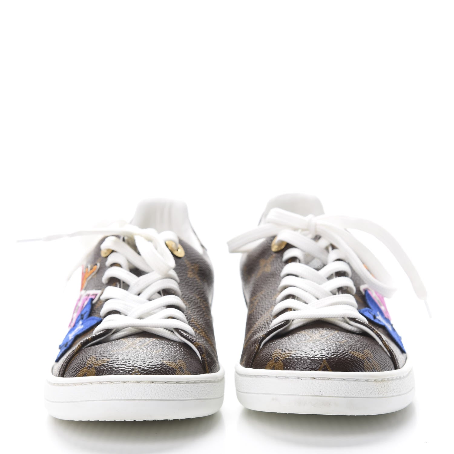 Louis Vuitton Calfskin Monogram LV Black Heart Sneakers 36 Cacao 2 of 10