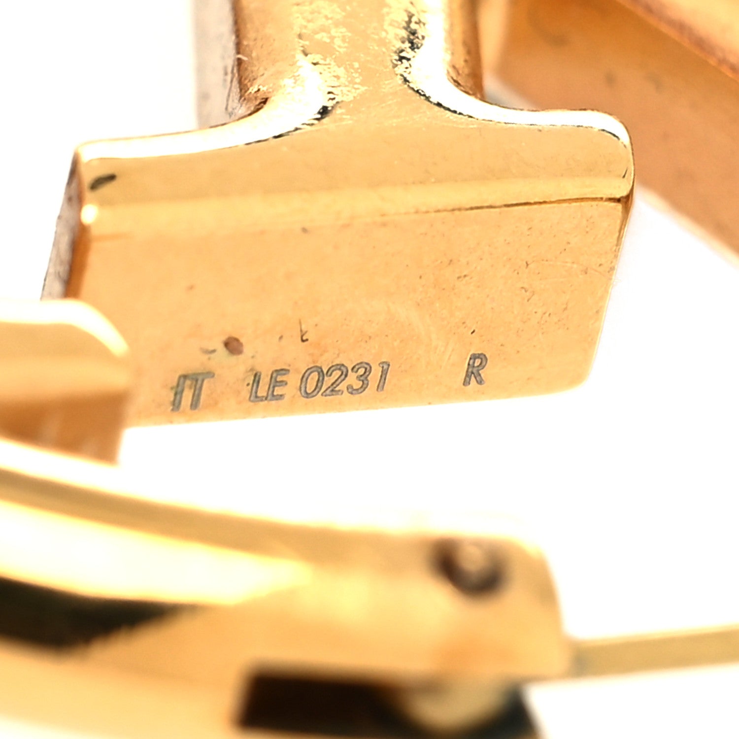 Louis Vuitton Metal Louise Hoop Earrings Gold 4 of 4
