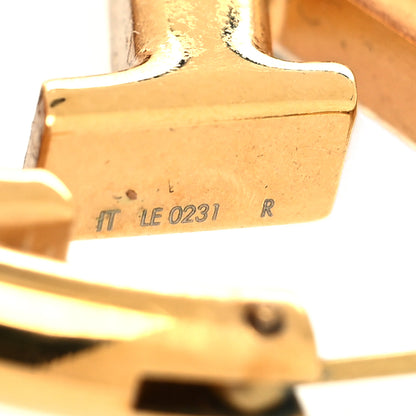 Louis Vuitton Metal Louise Hoop Earrings Gold 4 of 4