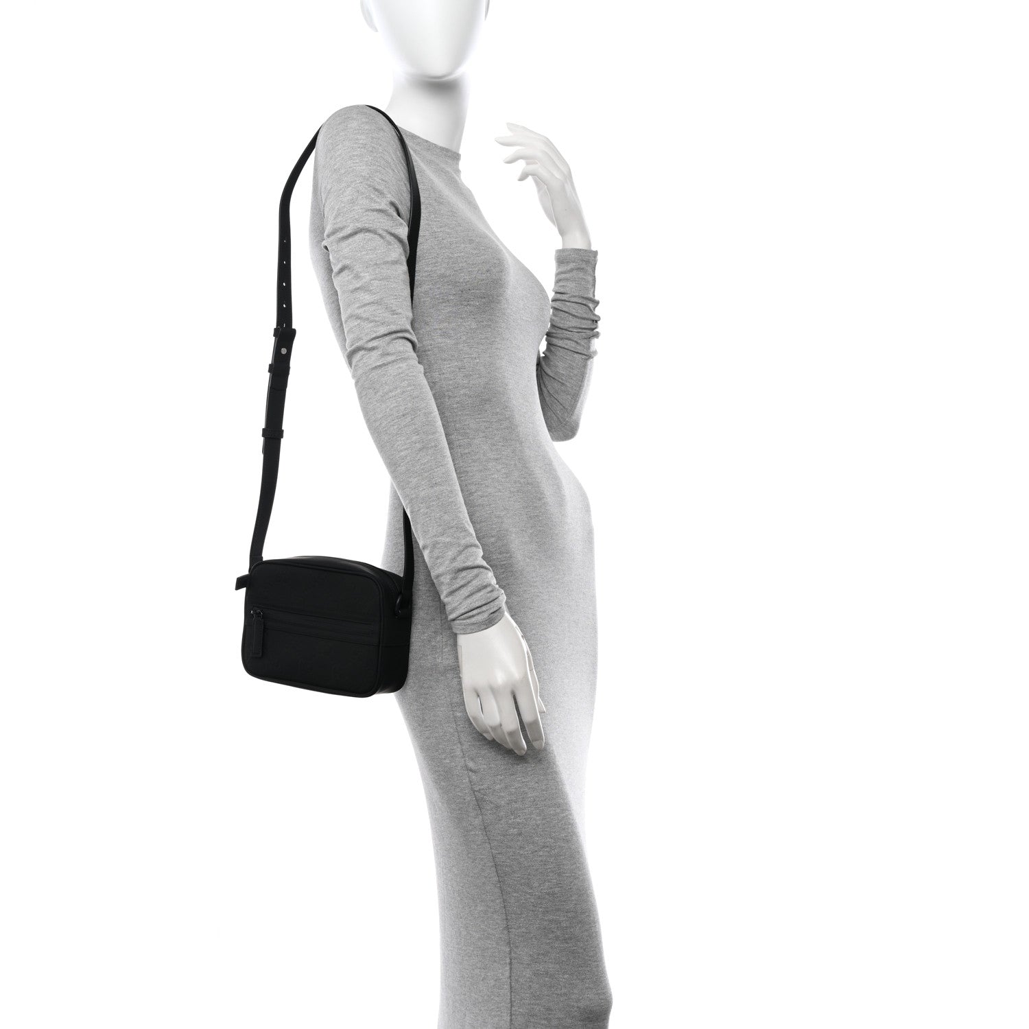 Gucci Rubber Effect Monogram GG Crossbody Bag Black 2 of 10