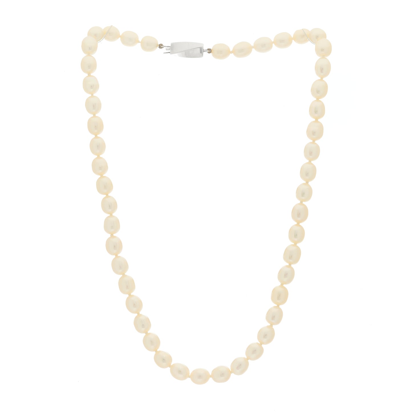 Sterling Silver Freshwater Cultured Pearl 6.5-7mm Strand Necklace