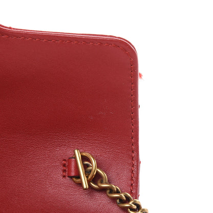 Gucci Calfskin Matelasse Super Mini GG Marmont Shoulder Bag Hibiscus Red 14 of 16