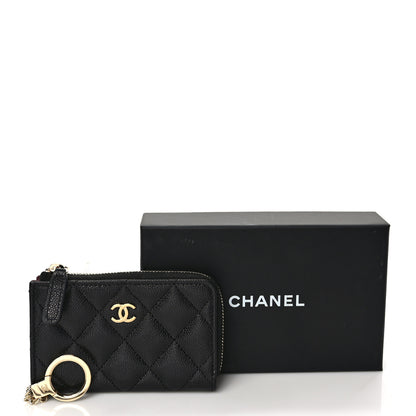 Chanel Caviar Quilted Zipped Key Holder Case Black 9 of 9