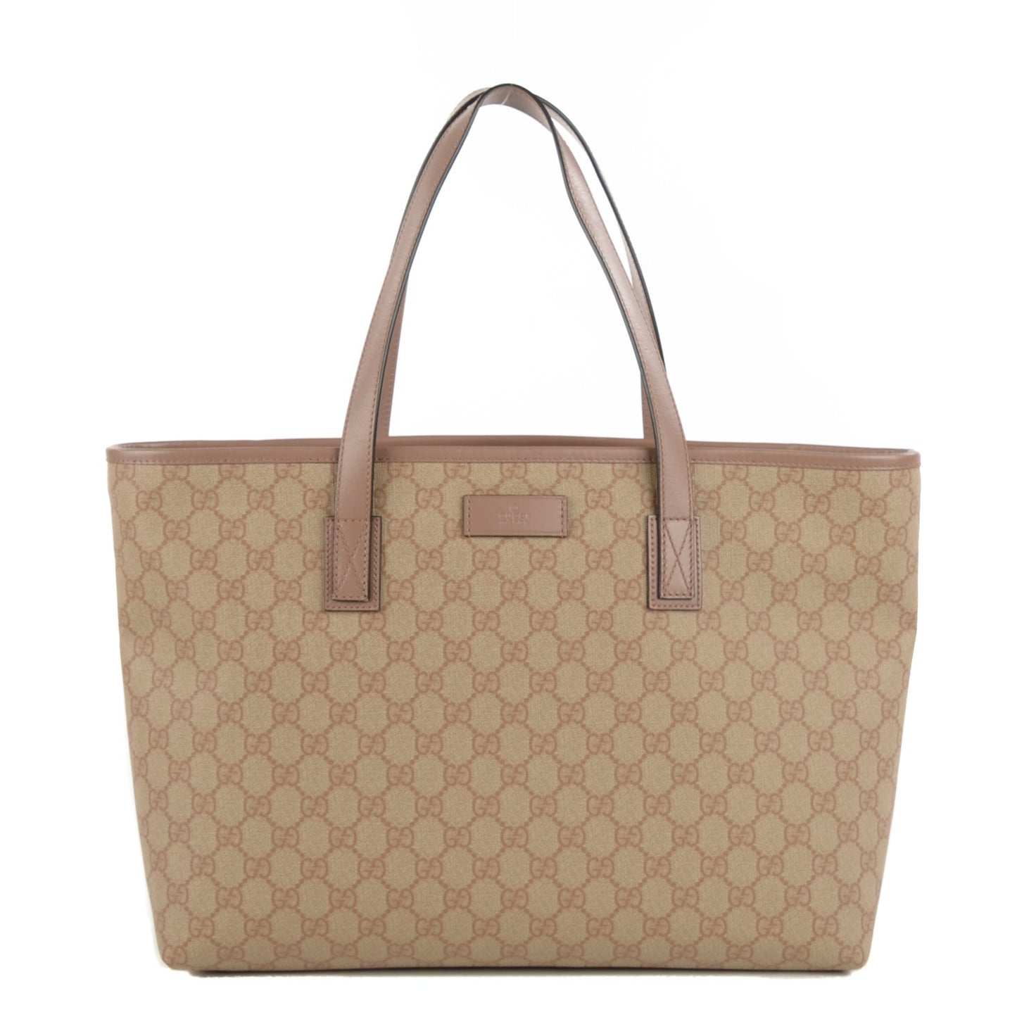 GG Supreme Monogram Medium Zippered Shopping Tote Winter Rose