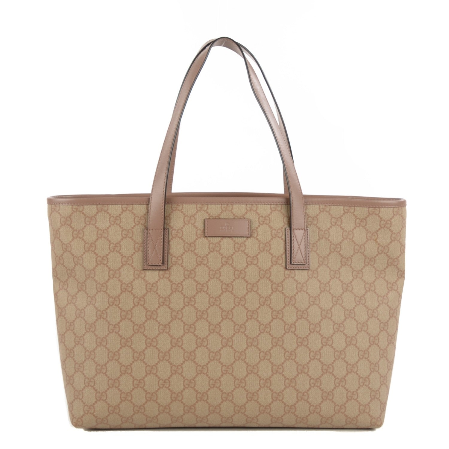 Gucci GG Supreme Monogram Medium Zippered Shopping Tote Winter Rose 1 of 7