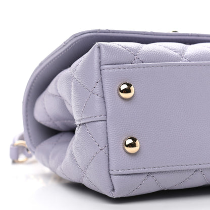 Chanel Caviar Quilted Extra Mini Coco Handle Flap Light Purple 9 of 12