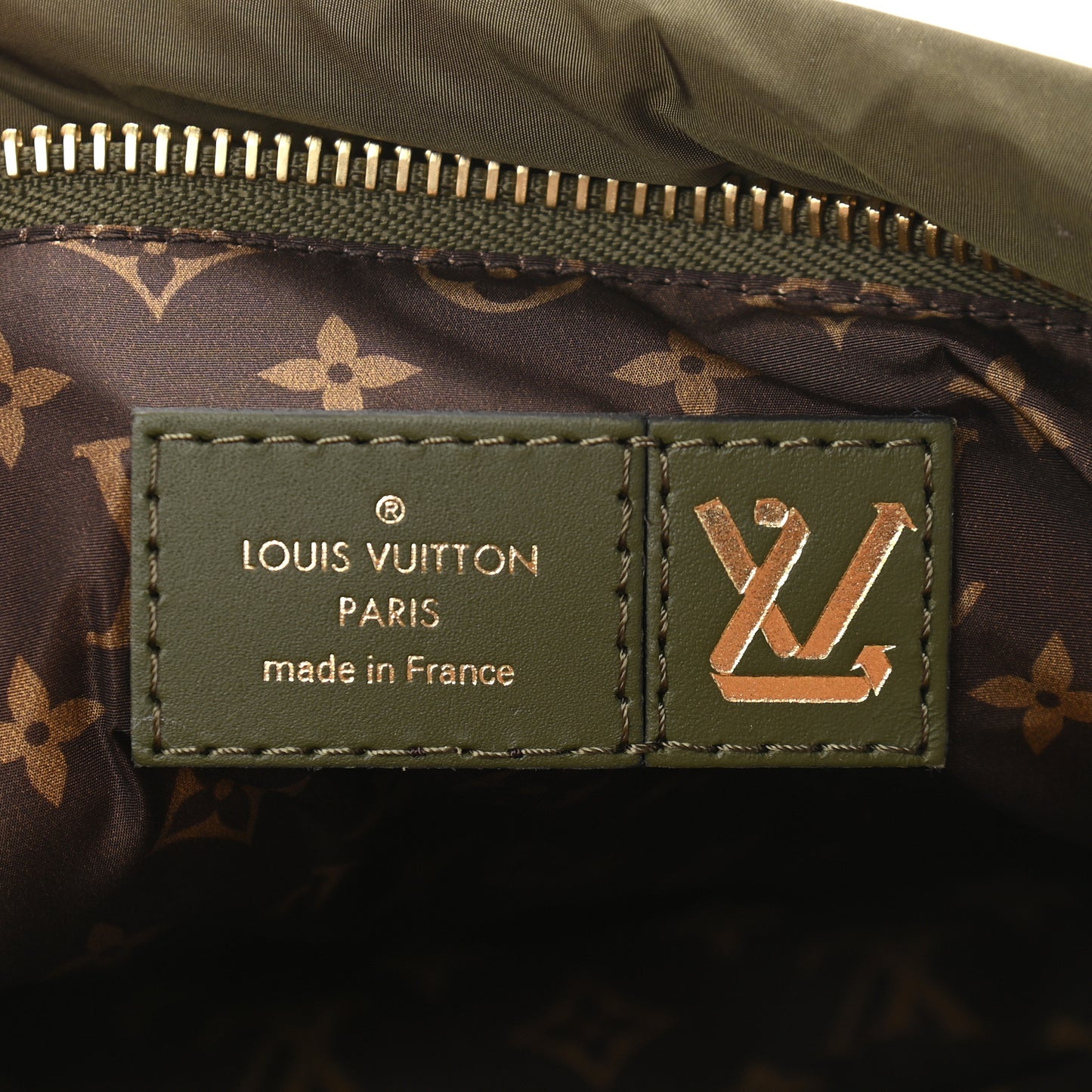 Econyl Monogram Pillow Maxi Multi Pochette Accessories Kaki Beige