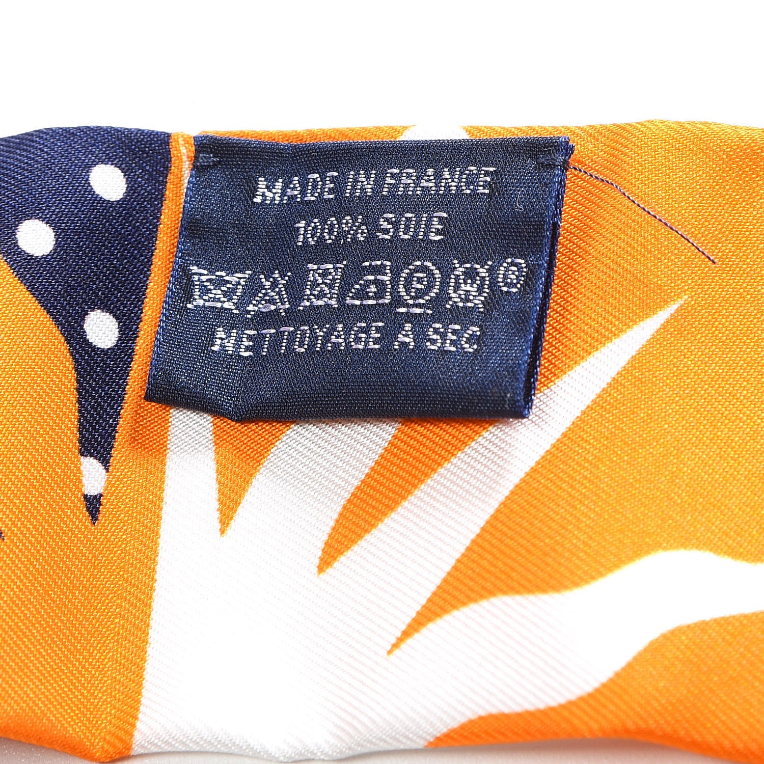 Hermes Silk Astrologie a Pois Twilly Orange Marine White 5 of 5
