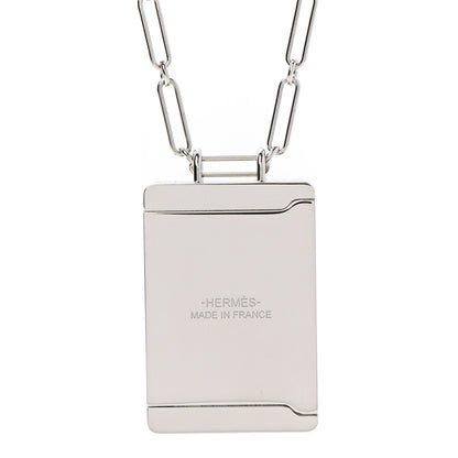 Hermes Palladium Enamel Space Derby Dream Box Necklace 5 of 7