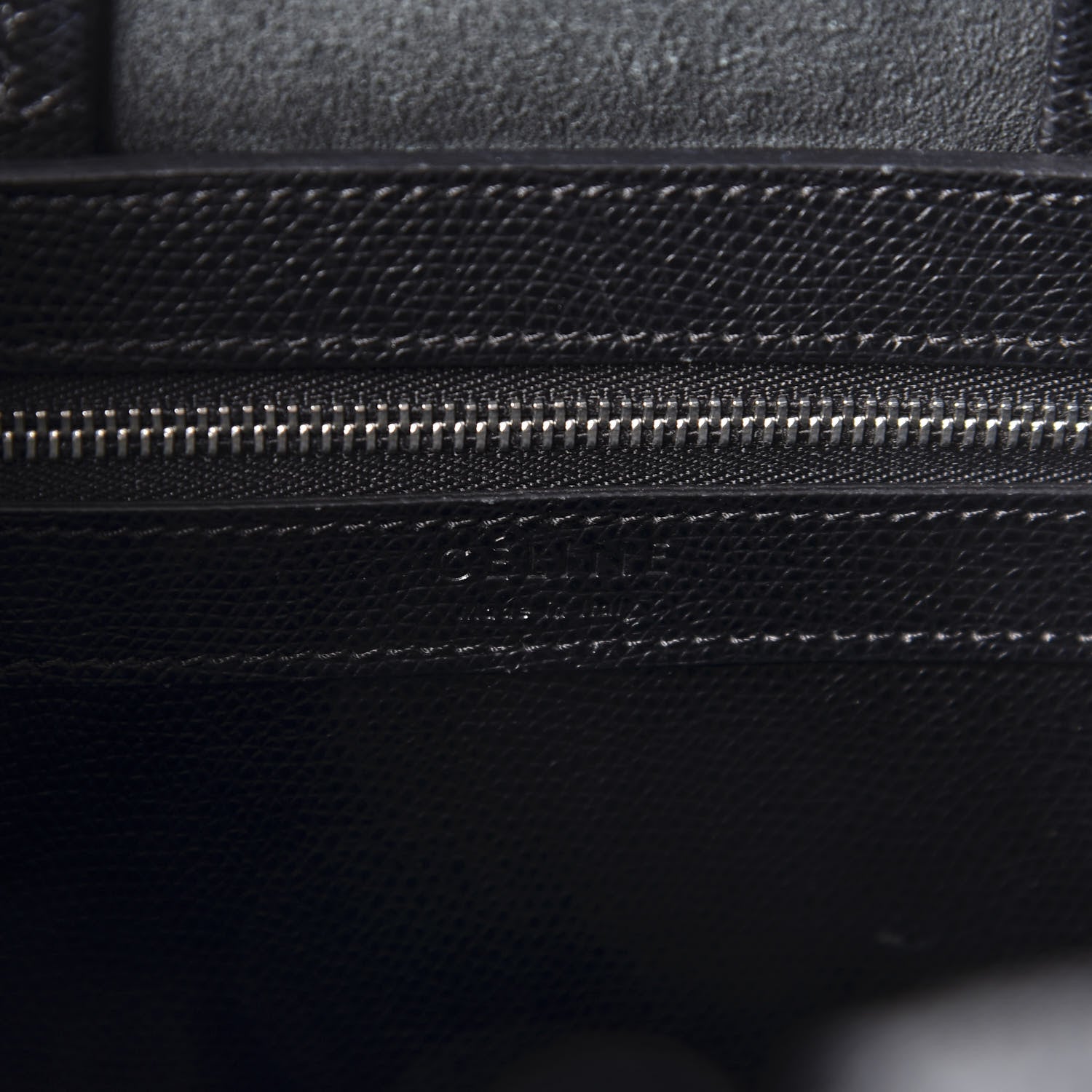Celine Grained Calfskin Small Vertical Cabas Black 7 of 8