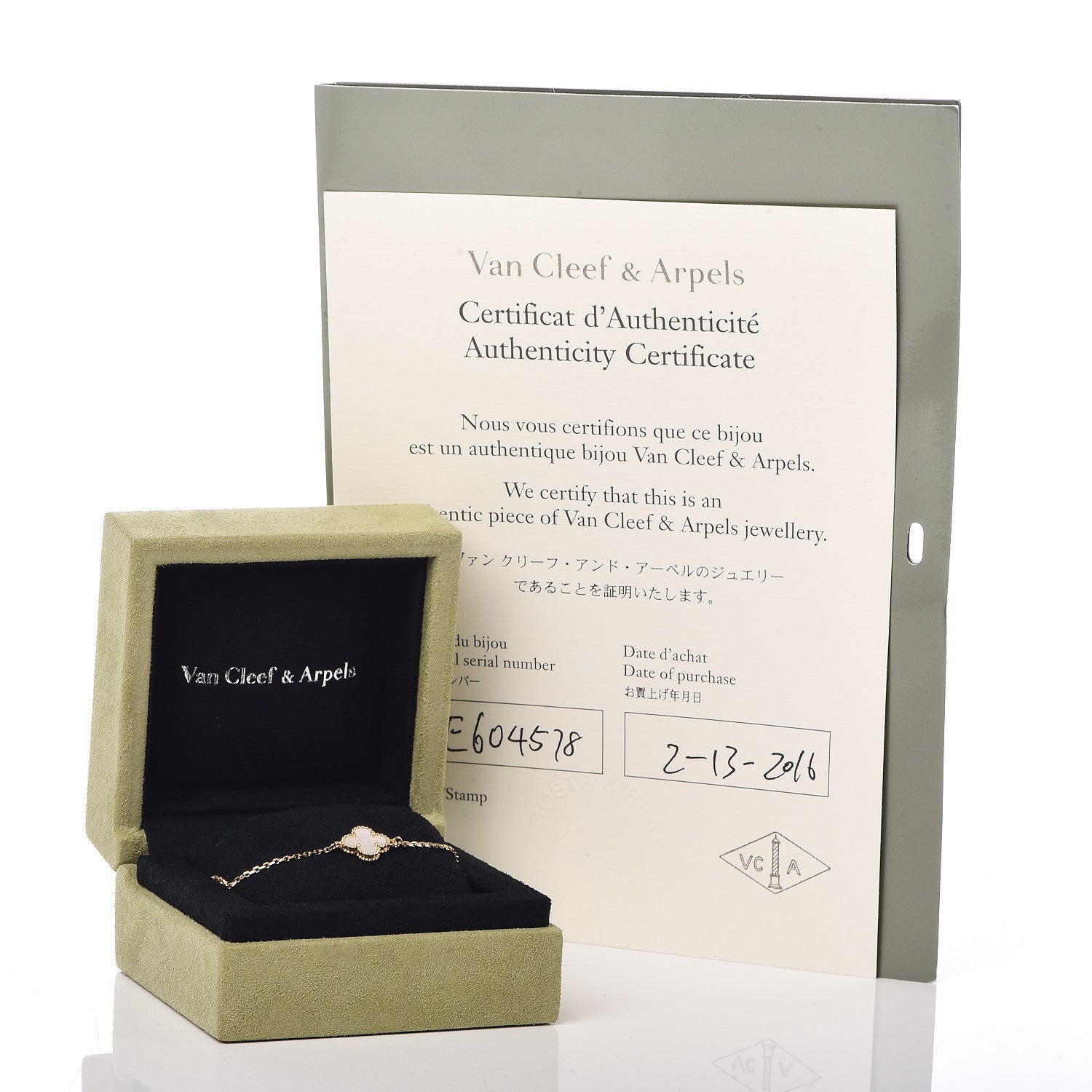 Van Cleef & Arpels 18K Yellow Gold Mother of Pearl Sweet Alhambra Bracelet 6 of 6