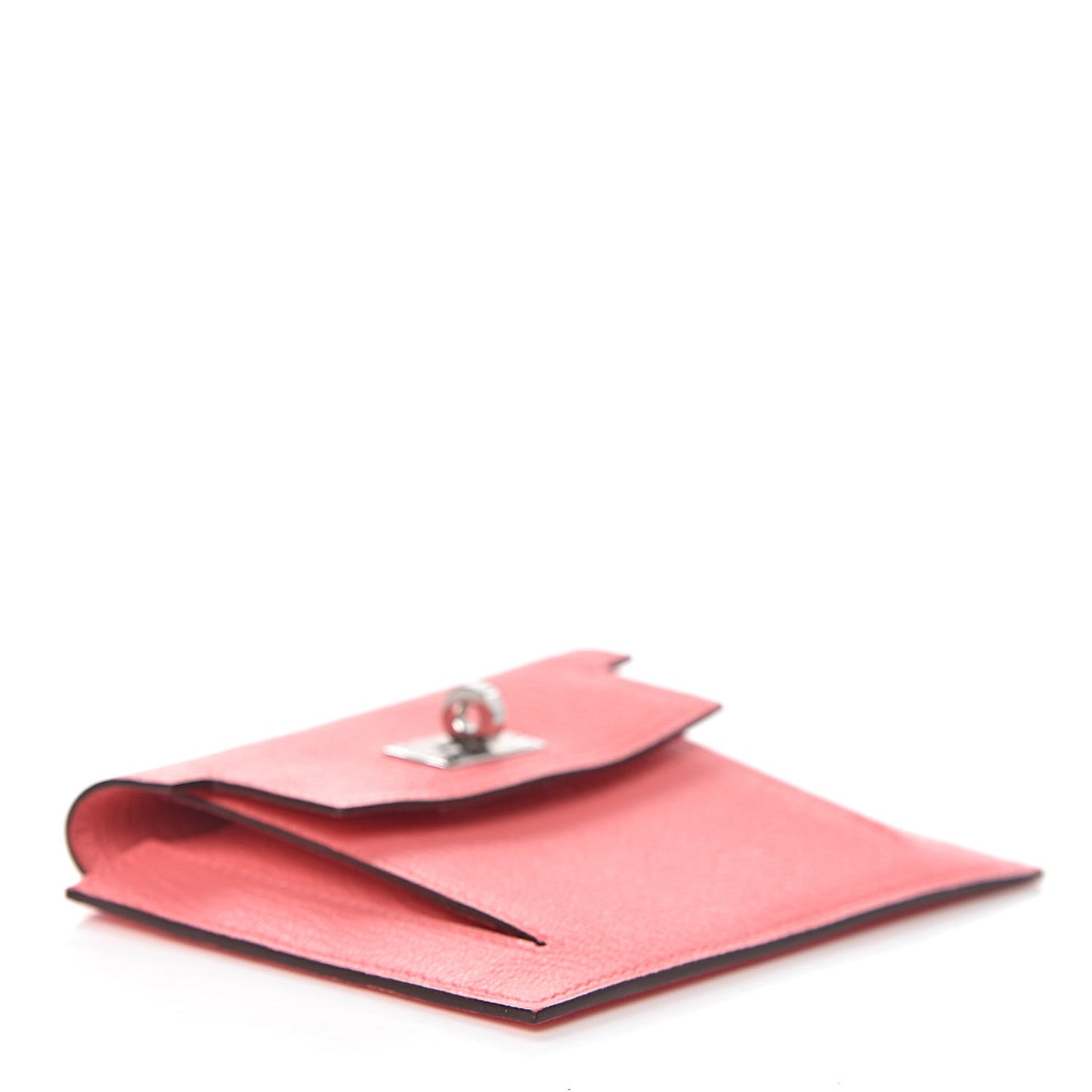 Chevre Mysore Kelly Pocket Compact Wallet Rose Ete