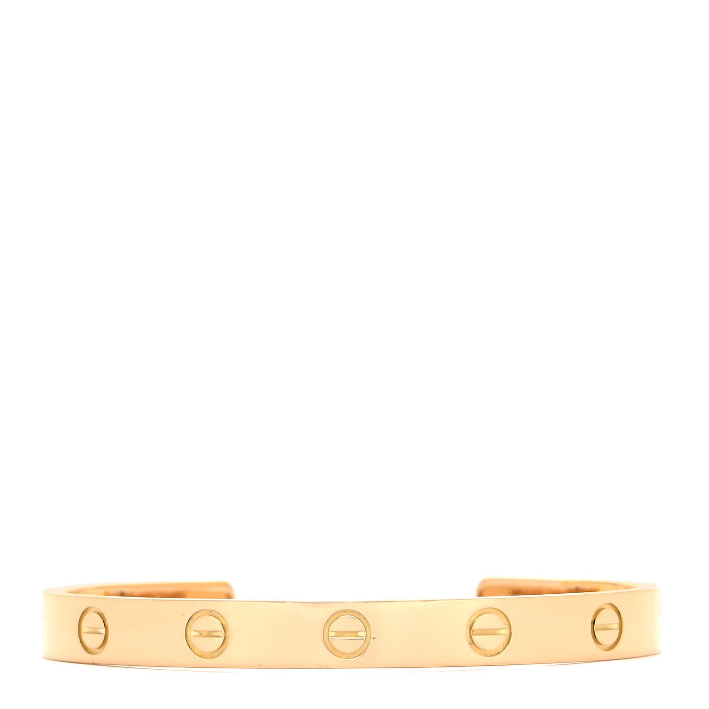18K Yellow Gold LOVE Cuff Bracelet 16