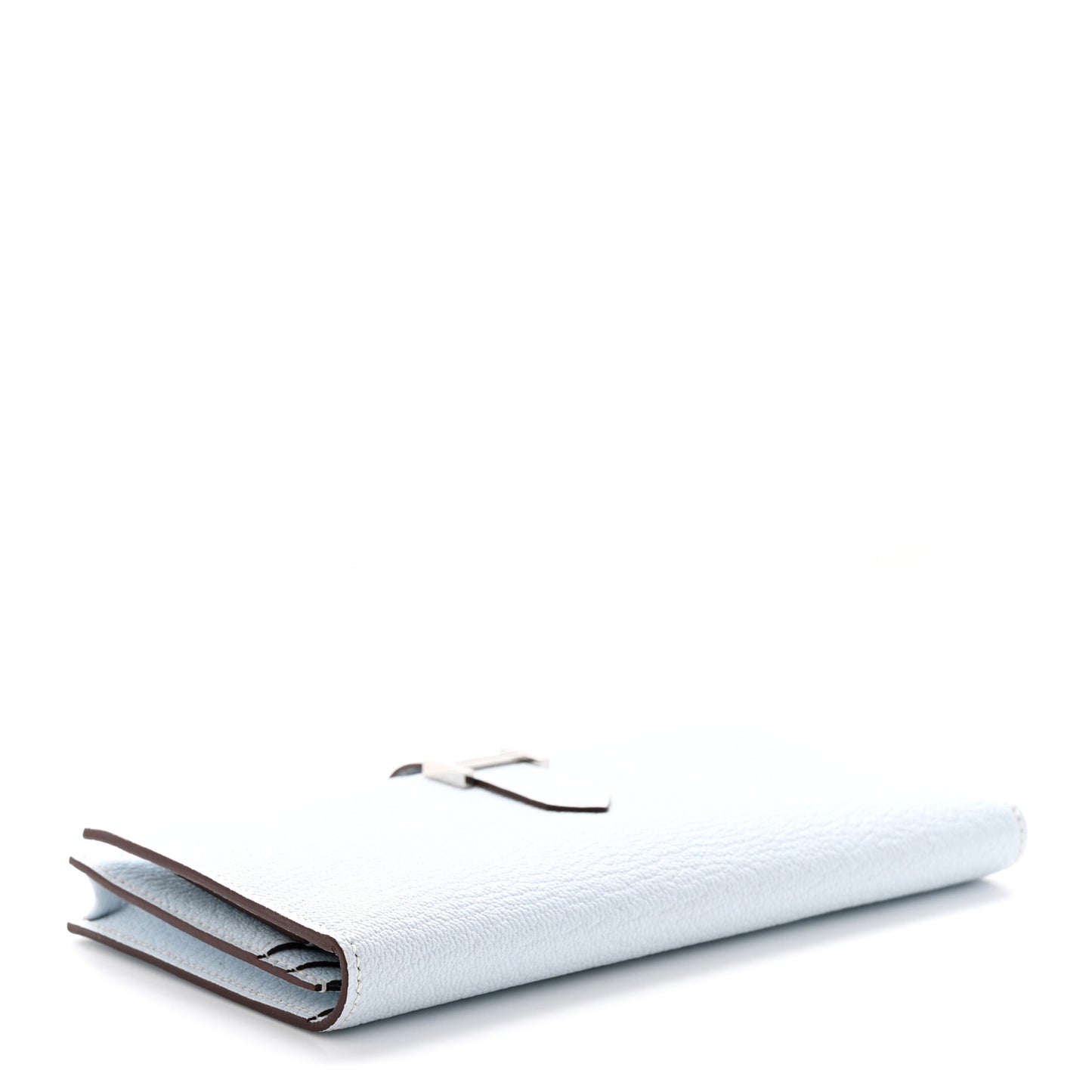 Chèvre Mysore Bearn Gusset Wallet Bleu Brume